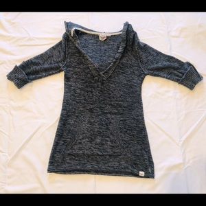 3/4 sleeve casual hoodie